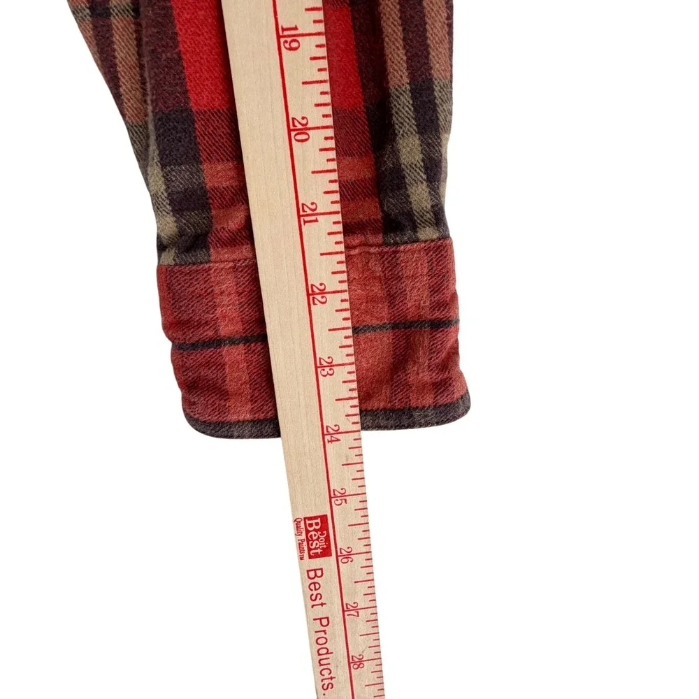 Five Brother Flannel 100% Cotton Snap Shirt Mens XLT Tall Plaid Heavyweight Y2K